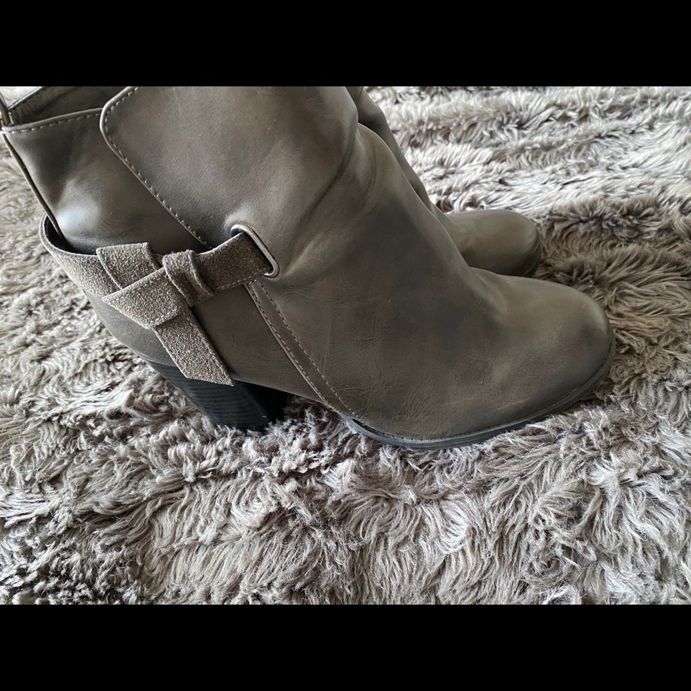 Grey Heeled Booties